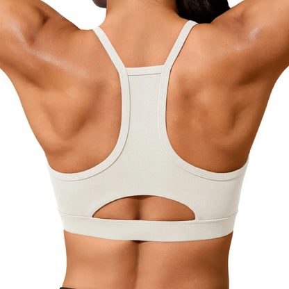 Aoysky Women'S Buttery Soft Racerback Padded Wireless Sports Bra - Built-In Bra Crop Top for Yoga, Gym Workouts