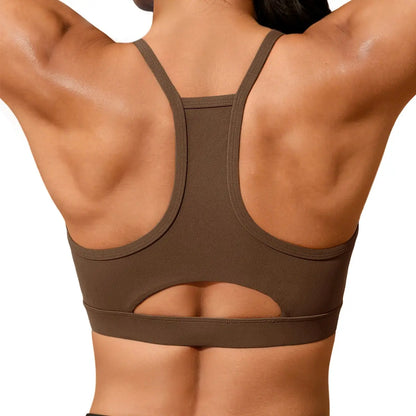 Aoysky Women'S Buttery Soft Racerback Padded Wireless Sports Bra - Built-In Bra Crop Top for Yoga, Gym Workouts